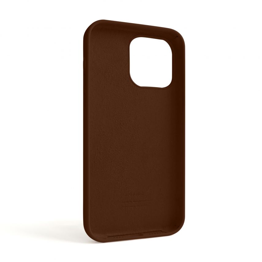Чехол Full Silicone Case для Apple iPhone 14 Pro Max dark brown (75)