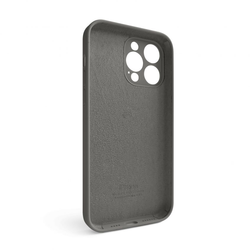 Чехол Full Silicone Case для Apple iPhone 14 Pro Max titanium grey (74) закрытая камера