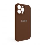 Чехол Full Silicone Case для Apple iPhone 15 Pro Max dark brown (75) закрытая камера