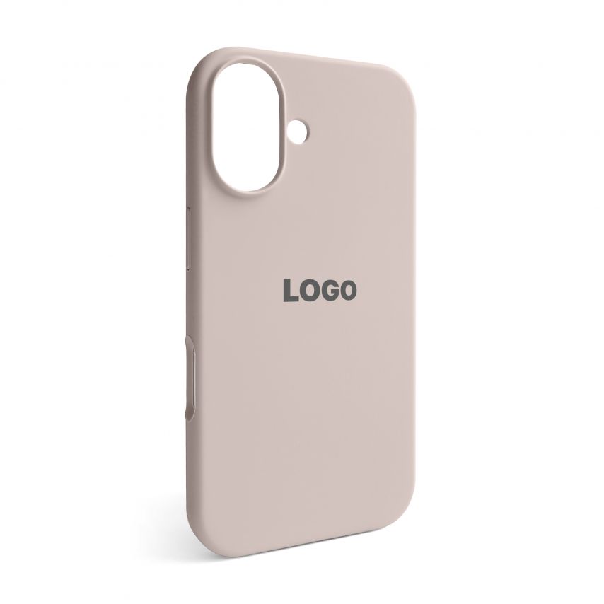 Чехол Full Silicone Case для Apple iPhone 16 grey pink (73)