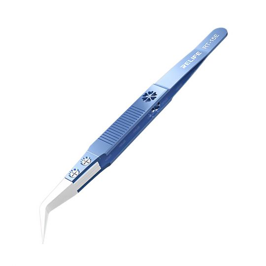 Пинцет RELIFE RT-15E (изогнутый, антистатический, с керамическими наконечниками) - купить за 562.61 грн в Киеве, Украине