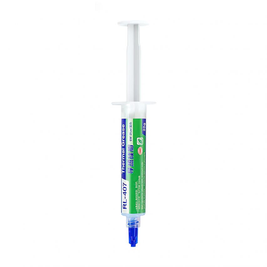 Термопаста Relife RL-407 (сіліконова, 6Вт/мк, 20гр, blue)