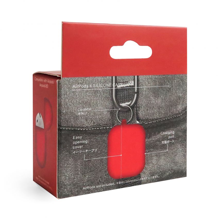 Чехол для AirPods 4 Slim red (08)