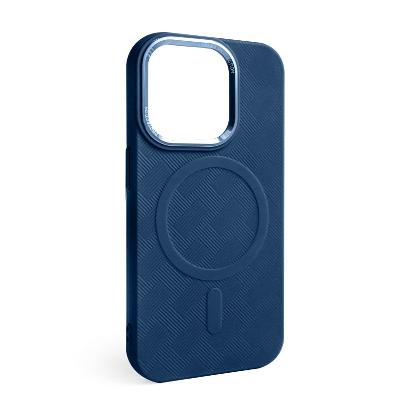 Чохол з функцією MagSafe Textured для Apple iPhone 15 Pro blue (05)