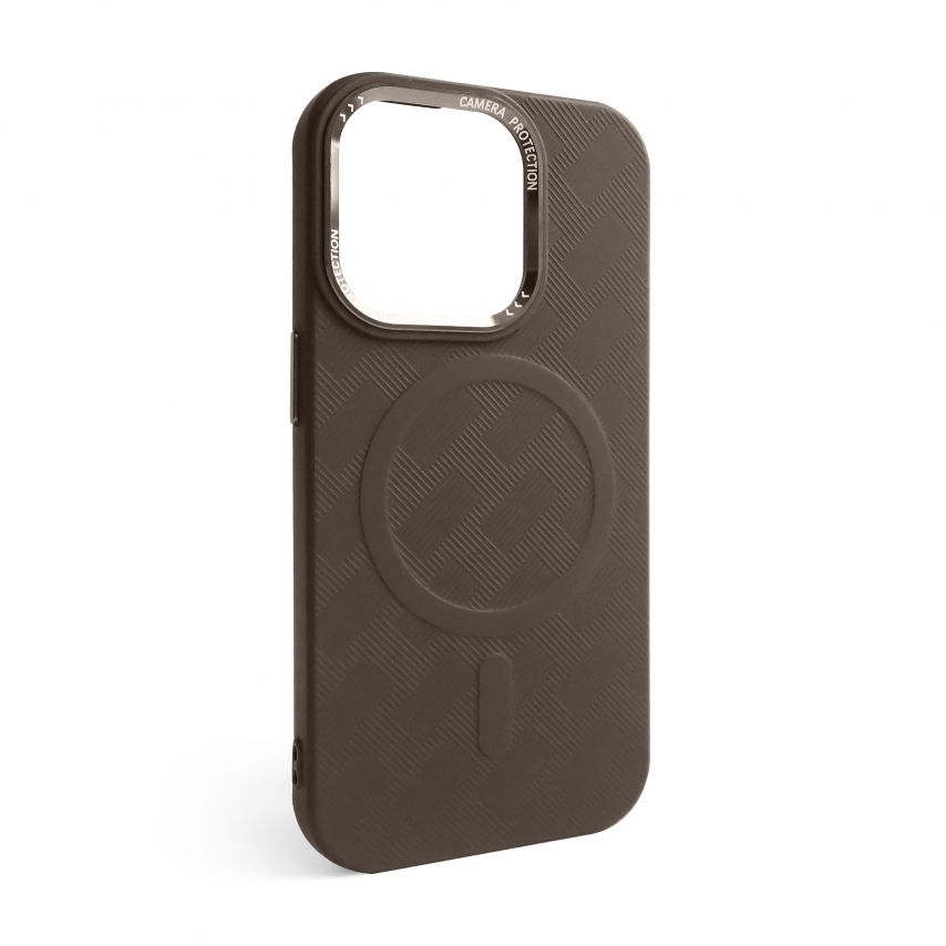 Чохол з функцією MagSafe Textured для Apple iPhone 14 Pro Max brown (02)