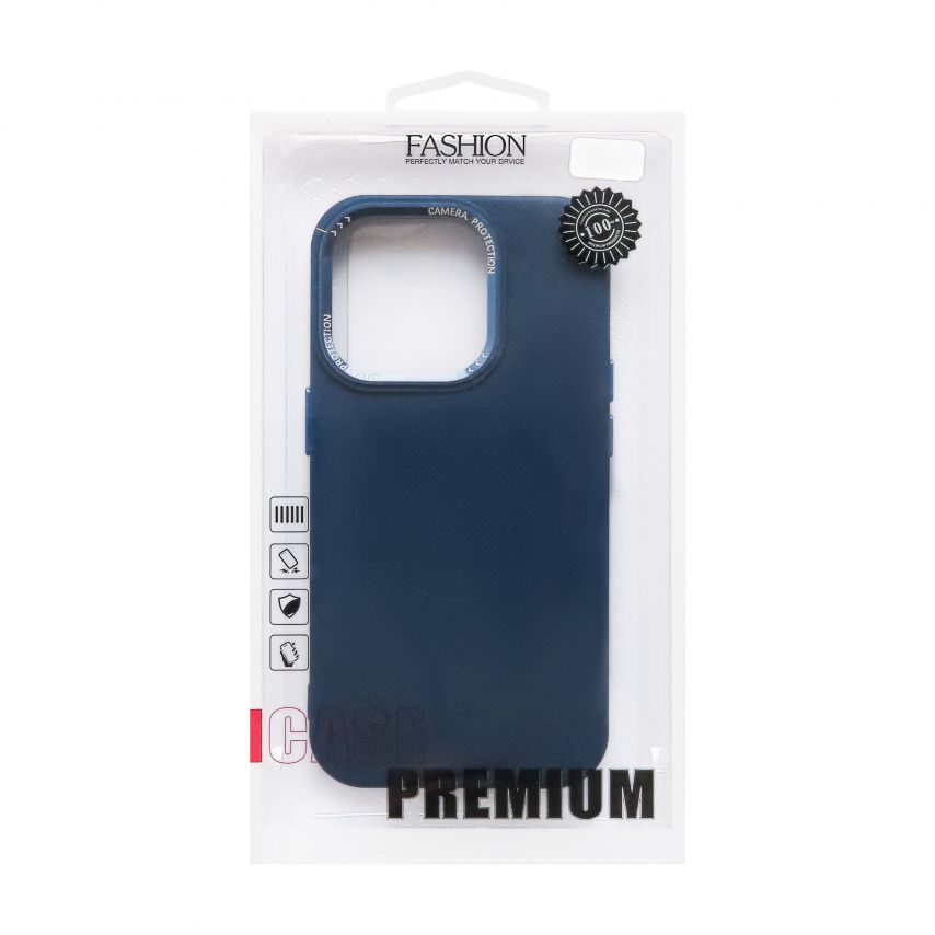 Чохол з функцією MagSafe Textured для Apple iPhone 14 Pro Max blue (05)