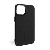 Чохол з функцією MagSafe Textured для Apple iPhone 13 black (03)
