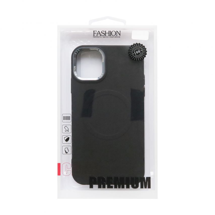 Чохол з функцією MagSafe Textured для Apple iPhone 13 Pro black (03)