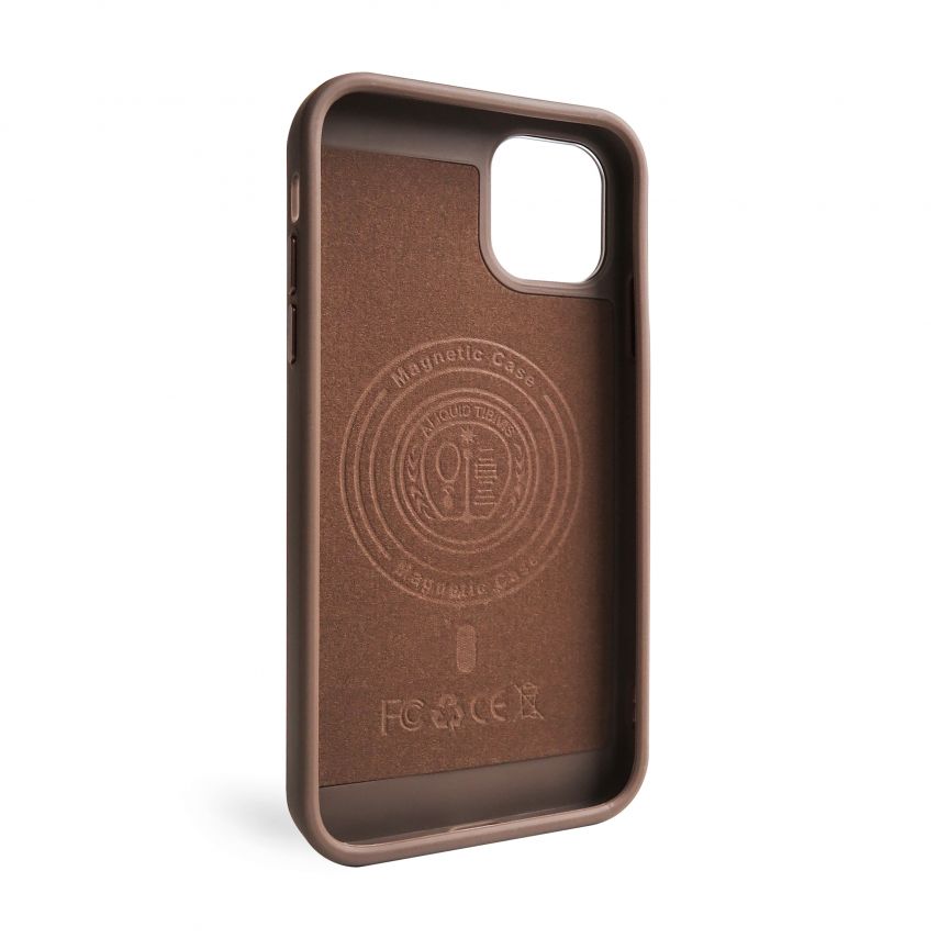 Чохол з функцією MagSafe Textured для Apple iPhone 11 brown (02)