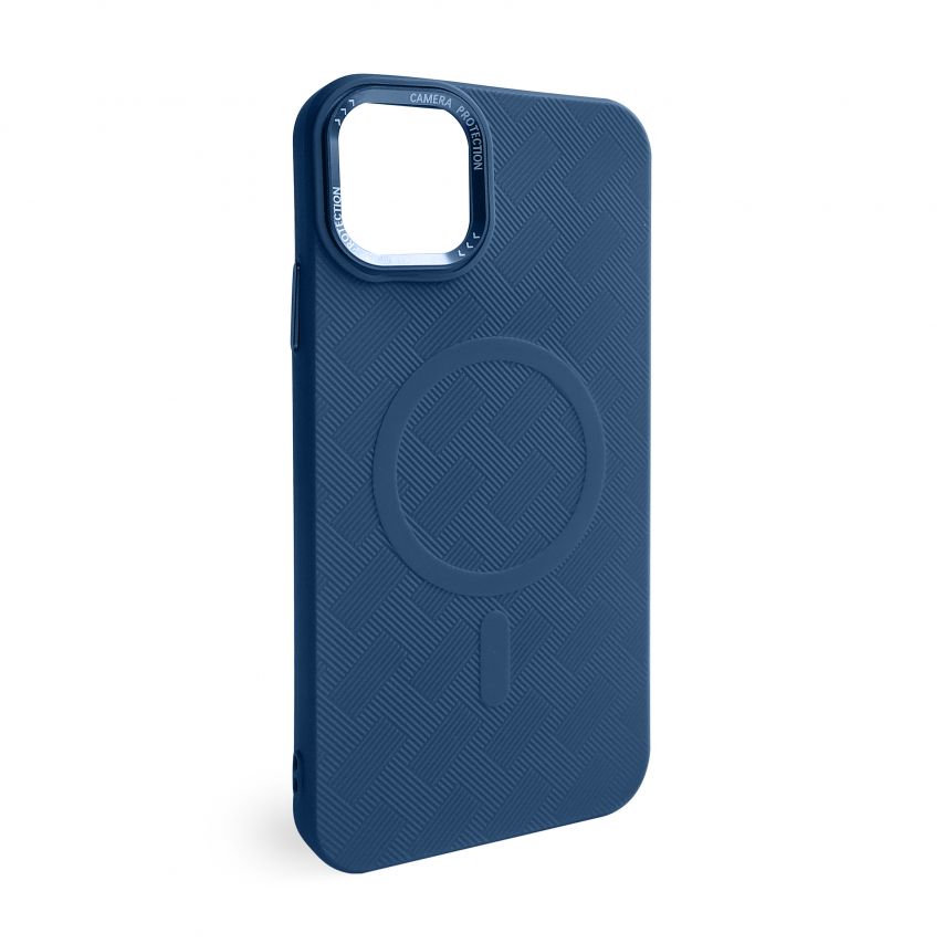 Чохол з функцією MagSafe Textured для Apple iPhone 13 Pro Max blue (05)