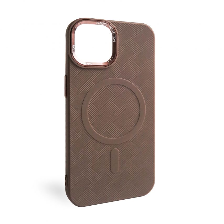 Чохол з функцією MagSafe Textured для Apple iPhone 14 brown (02)