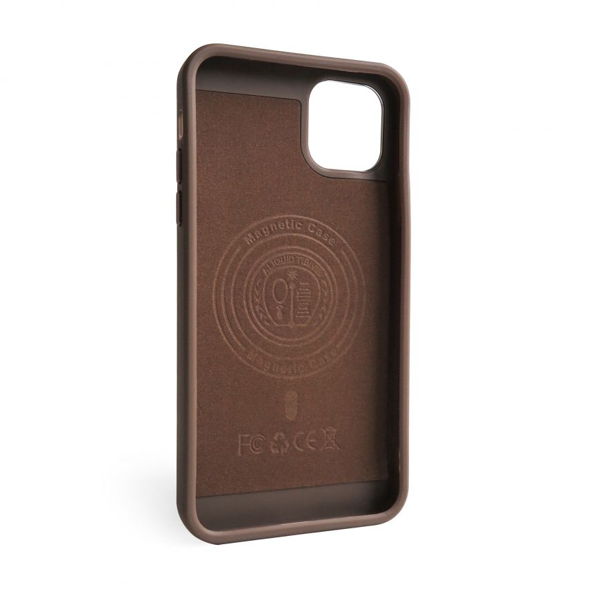 Чохол з функцією MagSafe Textured для Apple iPhone 11 Pro Max brown (02)