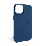 Чехол с функцией MagSafe Textured для Apple iPhone 14 blue (05)