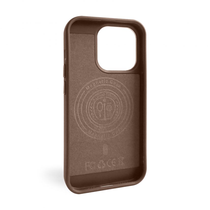 Чохол з функцією MagSafe Textured для Apple iPhone 15 Pro Max brown (02)