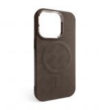 Чохол з функцією MagSafe Textured для Apple iPhone 15 Pro Max brown (02)