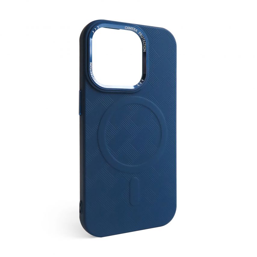 Чохол з функцією MagSafe Textured для Apple iPhone 15 Pro Max blue (05)