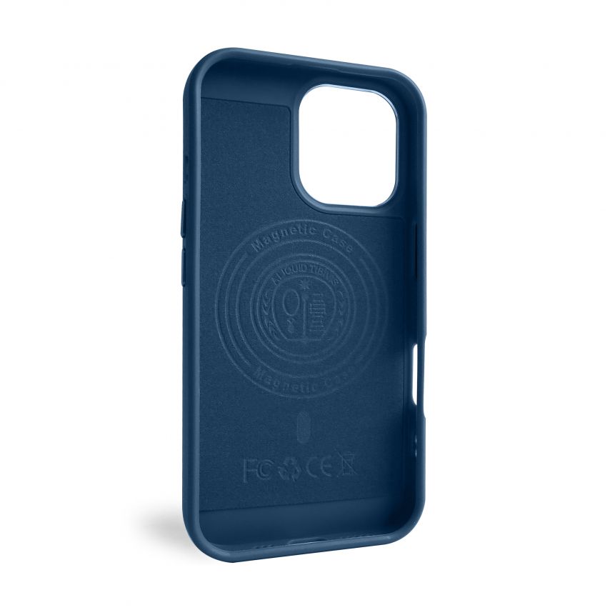 Чехол с функцией MagSafe Textured для Apple iPhone 16 blue (05)