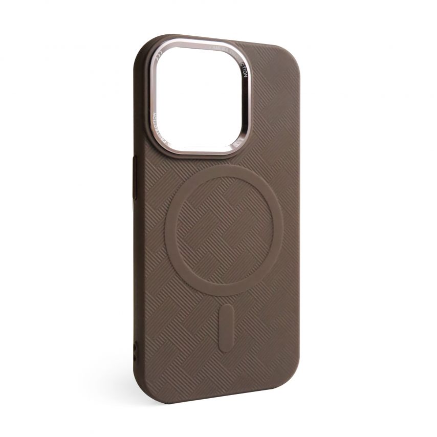 Чохол з функцією MagSafe Textured для Apple iPhone 16 Pro brown (02)