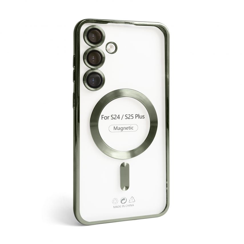 Чехол с функцией MagSafe для Samsung Galaxy S24 Plus/S926 (2024), S25 Plus/S936 (2025) olive (08)