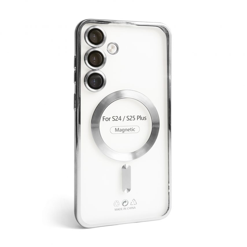 Чохол з функцією MagSafe для Samsung Galaxy S24 Plus/S926 (2024), S25 Plus/S936 (2025) silver (10)