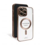 Чехол с функцией MagSafe для Apple iPhone 14 Pro Max brown (13) матовый
