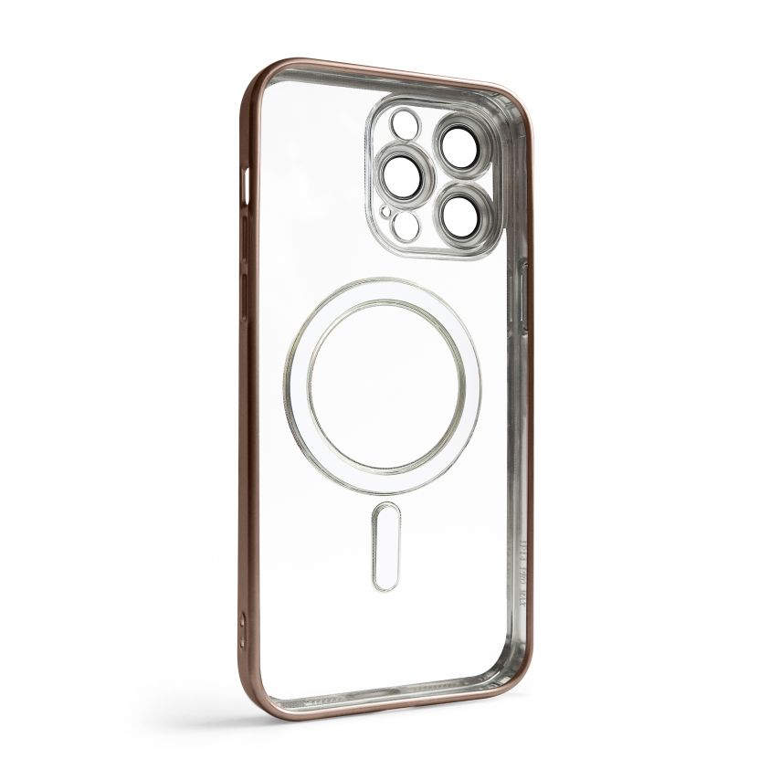 Чехол с функцией MagSafe для Apple iPhone 14 Pro Max brown (13) матовый