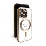 Чехол с функцией MagSafe для Apple iPhone 15 Pro brown (13) матовый