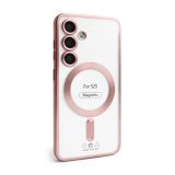 Чехол с функцией MagSafe для Samsung Galaxy S24/S921 (2024), S25/S931 (2025) pink (06) матовый