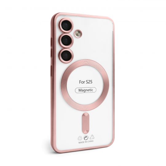 Чехол с функцией MagSafe для Samsung Galaxy S24/S921 (2024), S25/S931 (2025) pink (06) матовый