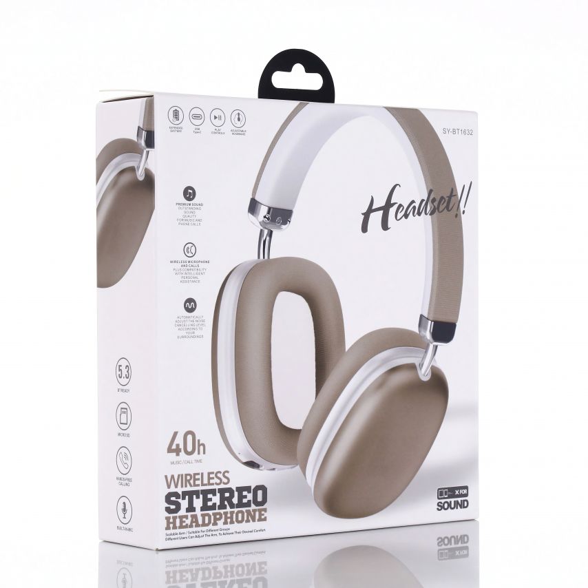 Наушники Bluetooth SY-BT1632 beige