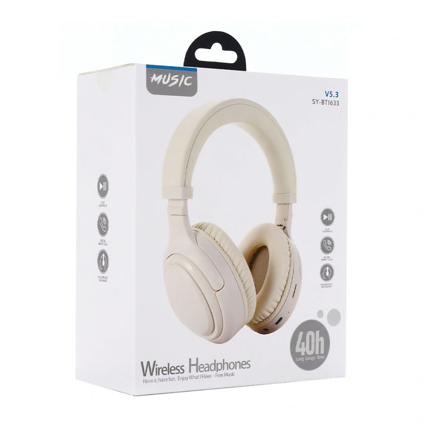 Наушники Bluetooth SY-BT1633 off white