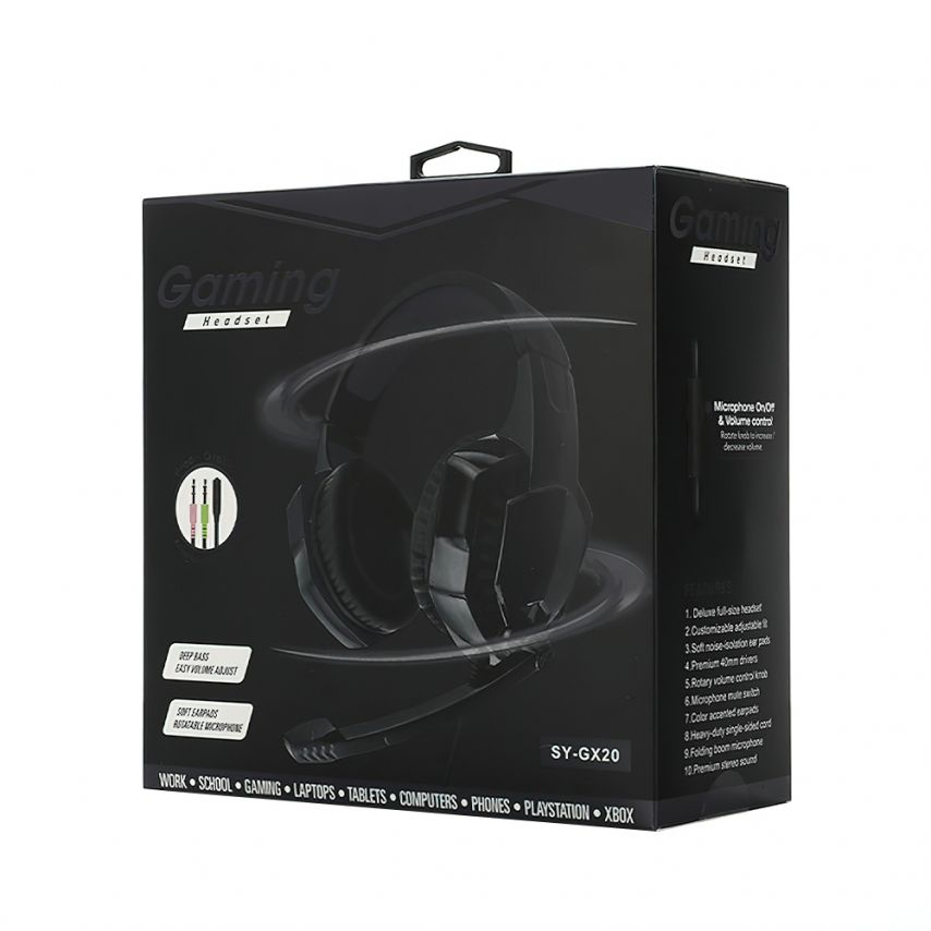 Наушники SY-GX20 игровые с микрофоном black