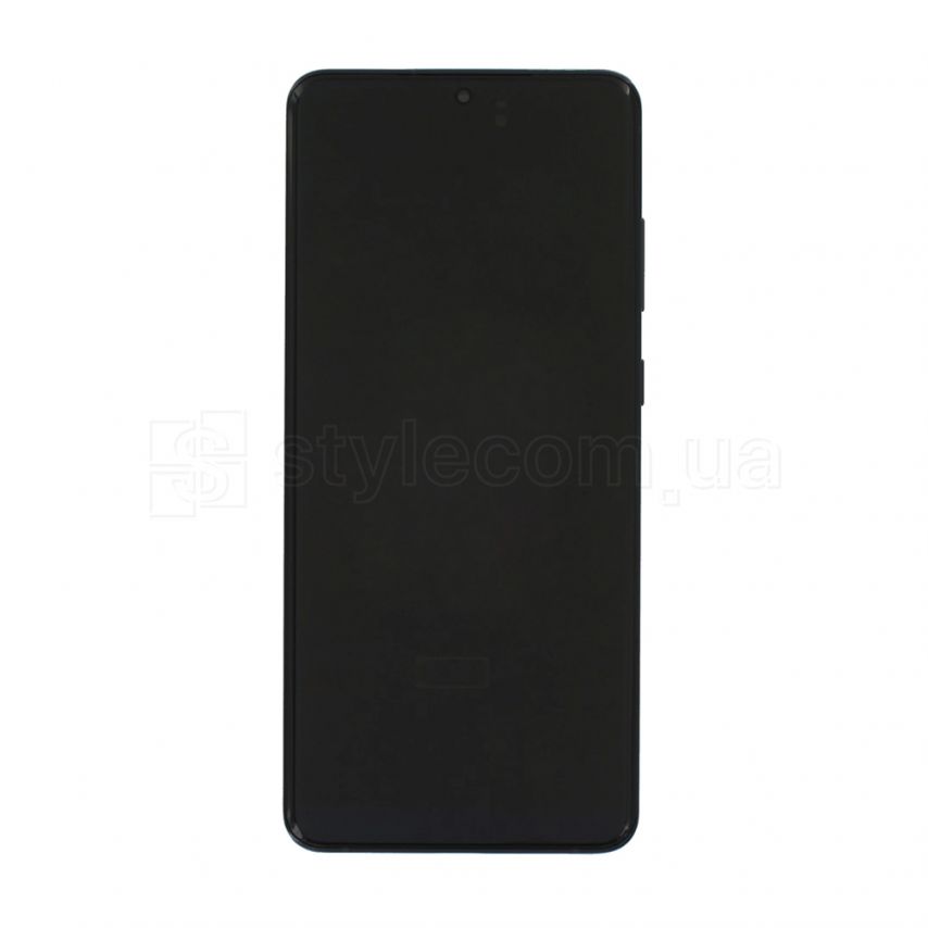 Дисплей (LCD) для Samsung Galaxy S20 Ultra/G988 (2020) з тачскріном та рамкою black Service Original (PN:GH82-22134A)