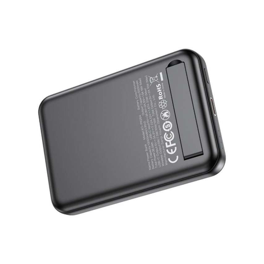 Power Bank XO PR264 10000mAh MagSafe з підставкою black