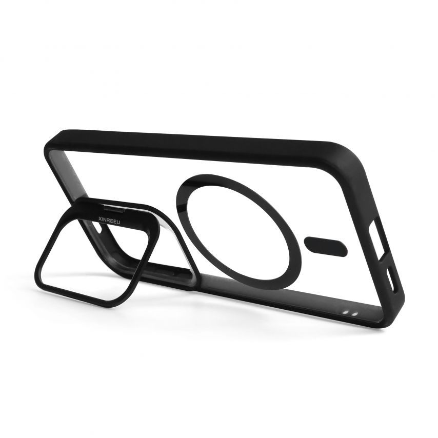 Чехол с функцией MagSafe для Samsung Galaxy S25/S931 (2025) с подставкой и защитой для камер black (3)