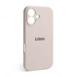 Чехол Full Silicone Case для Apple iPhone 16 grey pink (73) закрытая камера