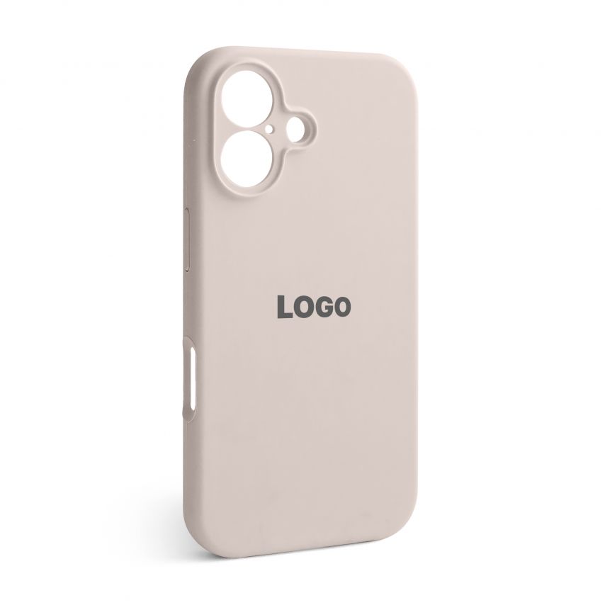 Чехол Full Silicone Case для Apple iPhone 16 grey pink (73) закрытая камера
