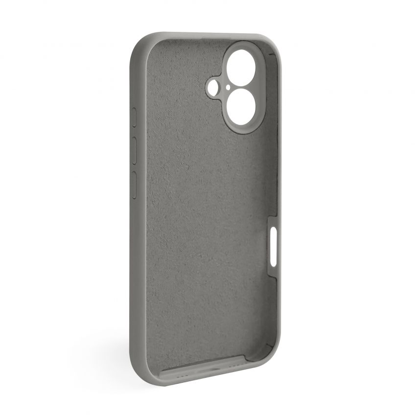 Чехол Full Silicone Case для Apple iPhone 16 titanium grey (74) закрытая камера