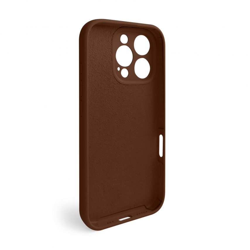 Чохол Full Silicone Case для Apple iPhone 16 Pro dark brown (75) закрита камера