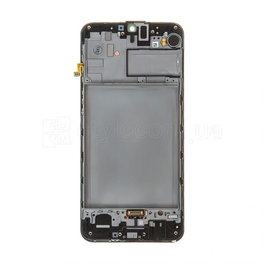Дисплей (LCD) для Samsung Galaxy M21/M215 з тачскріном і рамкою black (Oled) Original Quality (УЦІНКА! Відшарування зверху)