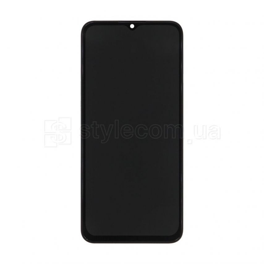 Дисплей (LCD) для Samsung Galaxy A03s/A037 (2021) 160.5х72мм (жовтий шлейф) з тачскріном і рамкою black Original Quality (УЦІНКА! Пошкодження рамки)