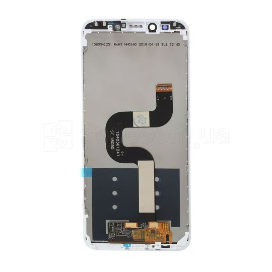 Дисплей (LCD) для Xiaomi Mi A2, Mi 6X с тачскрином и рамкой white Original Quality (УЦЕНКА! Повреждение рамки) - купить за 531.60 грн в Киеве, Украине