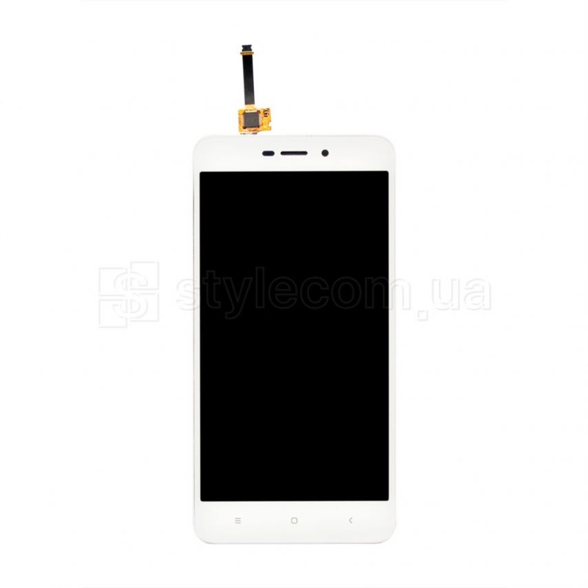 Дисплей (LCD) для Xiaomi Redmi 4A с тачскрином white High Quality (УЦЕНКА! Скол стекла сверху)