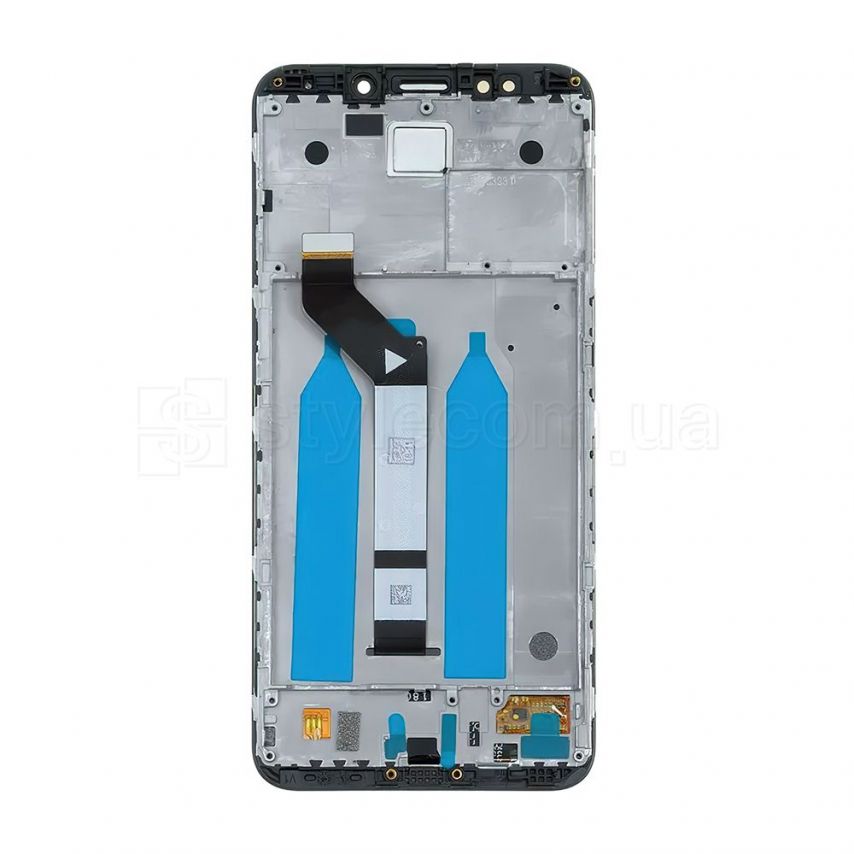 Дисплей (LCD) для Xiaomi Redmi 5 Plus с тачскрином и рамкой black High Quality (УЦЕНКА! Отслойка сверху)