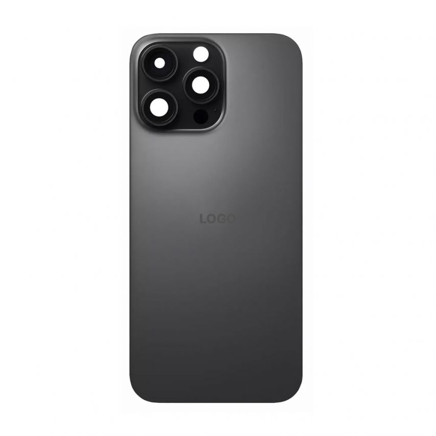 Задня кришка для Apple iPhone 16 Pro Max з рамкою і склом камери Black Titanium Original Quality