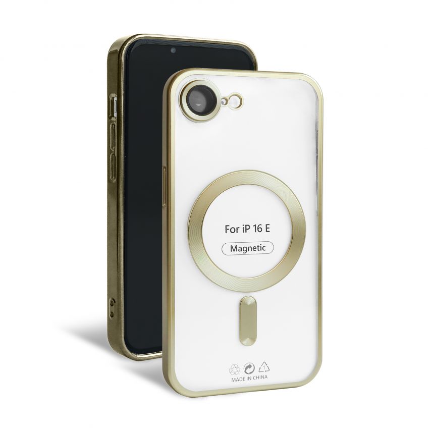 Чехол с функцией MagSafe для Apple iPhone 16e gold (03) матовый