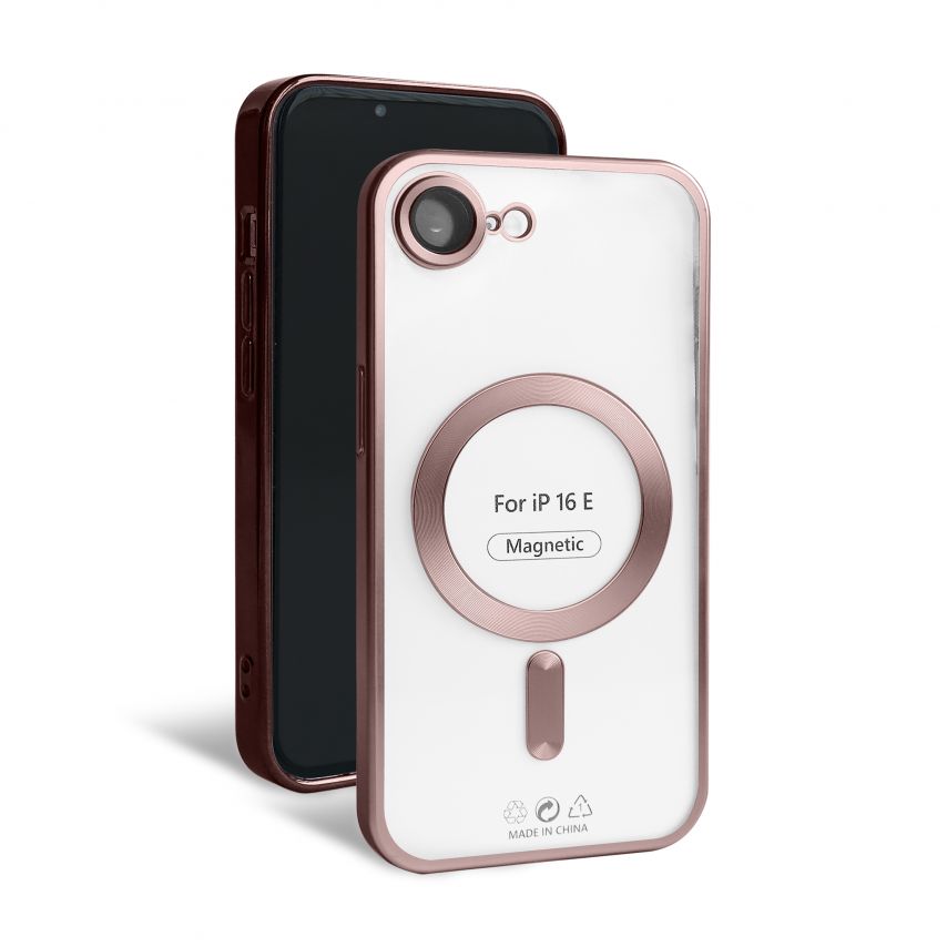 Чехол с функцией MagSafe для Apple iPhone 16e pink (06) матовый