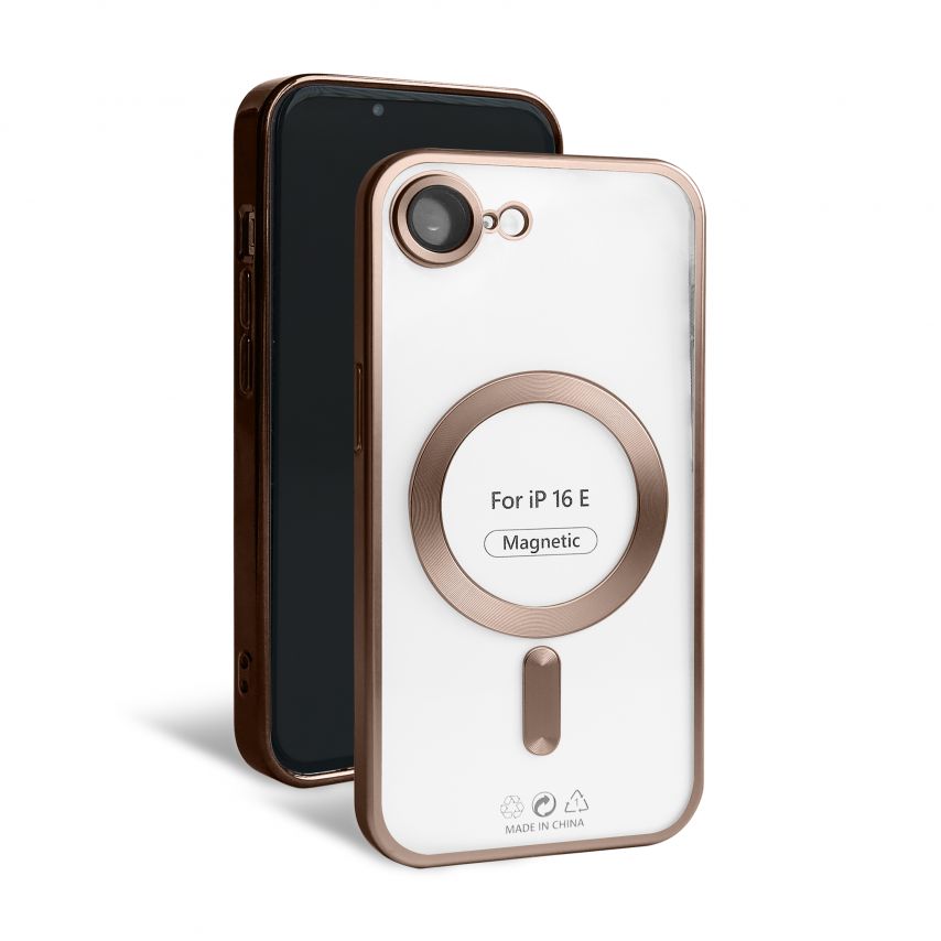 Чехол с функцией MagSafe для Apple iPhone 16e brown (13) матовый