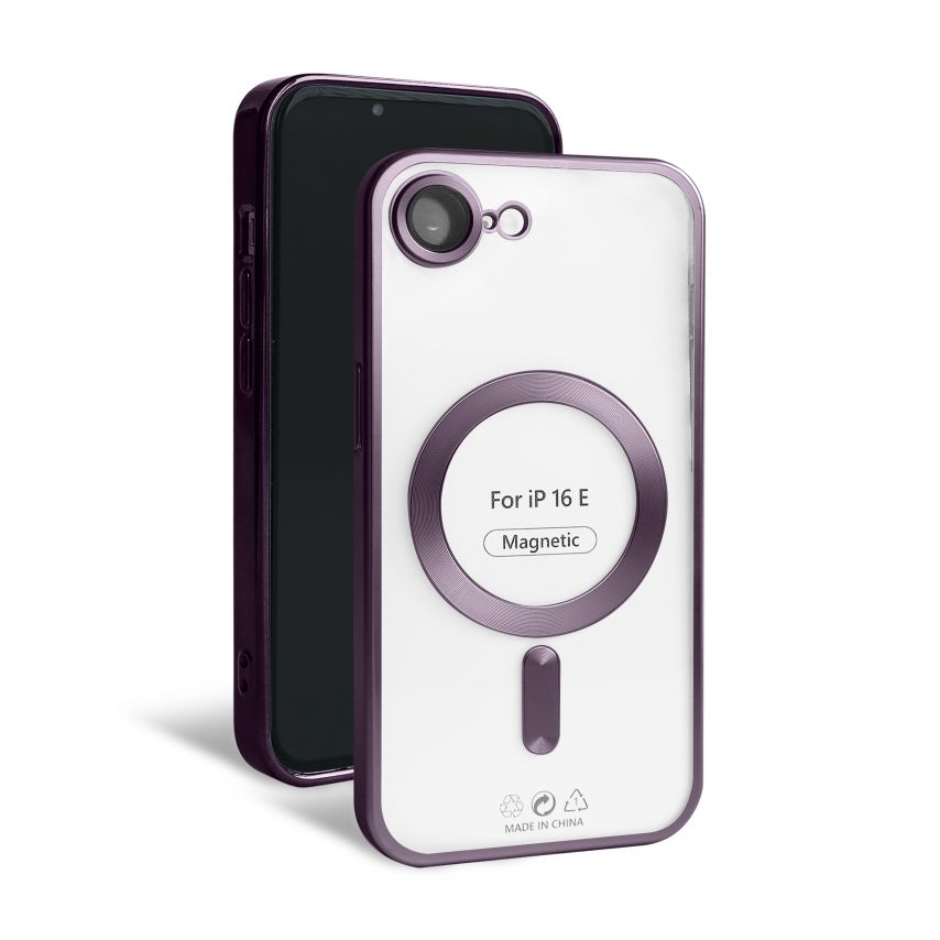 Чехол с функцией MagSafe для Apple iPhone 16e violet (02) матовый