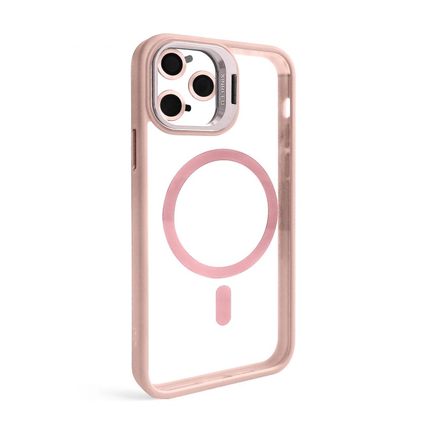Чехол с функцией MagSafe для Apple iPhone 11 Pro с подставкой и защитой для камер pink (10)
